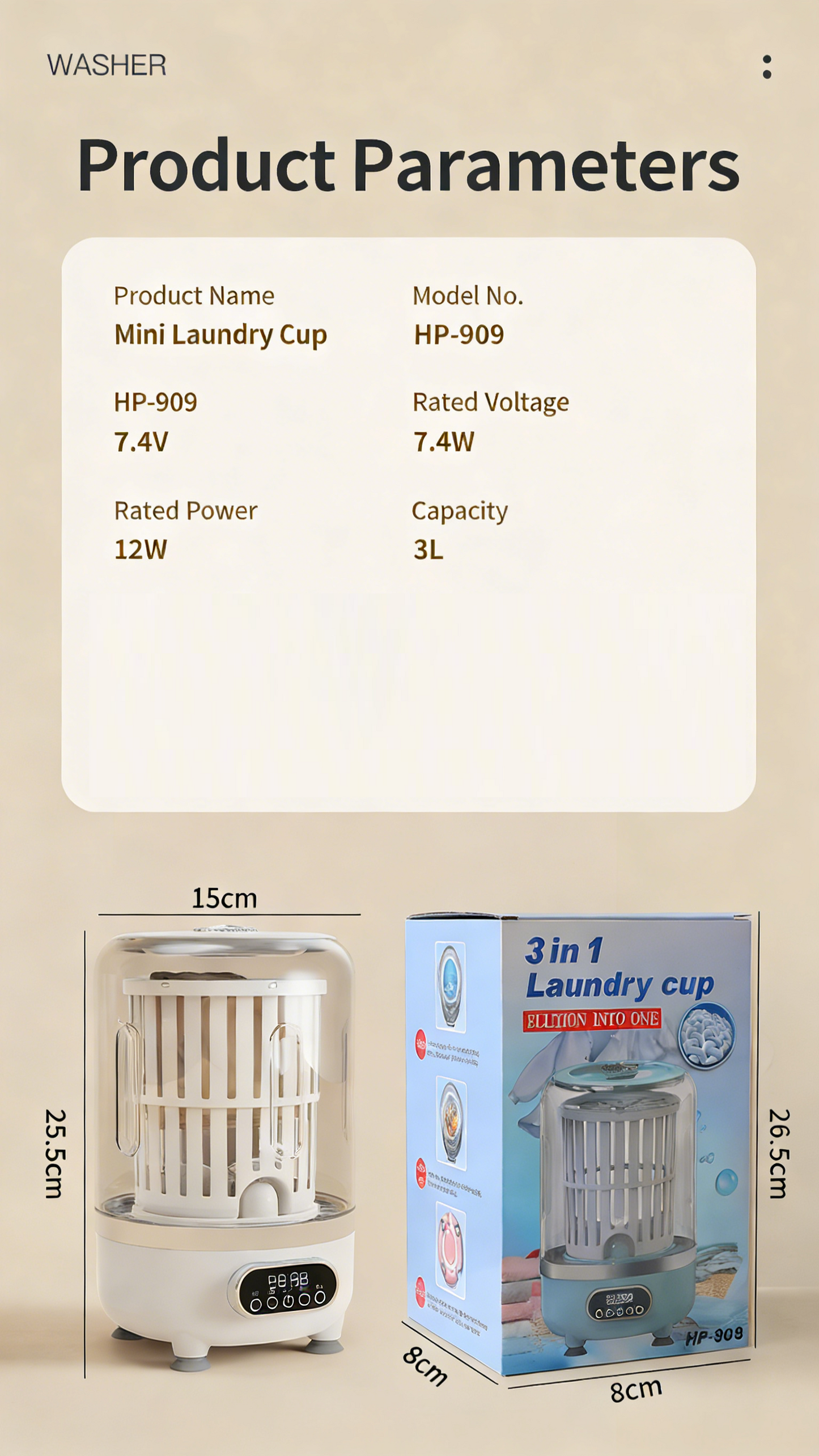 Mini Portable Washing Machine