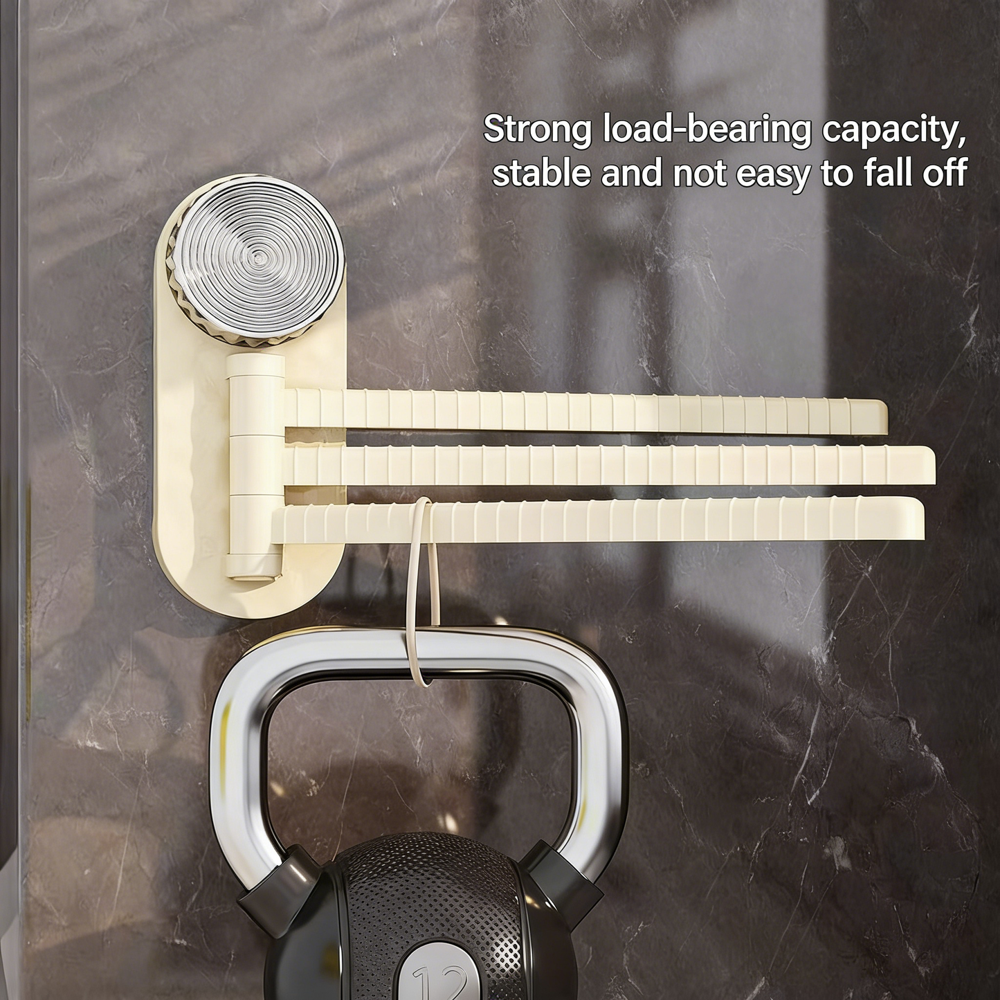 **Suction Cup Rotating Towel Rack Bathroom Drill-Free Shelf**