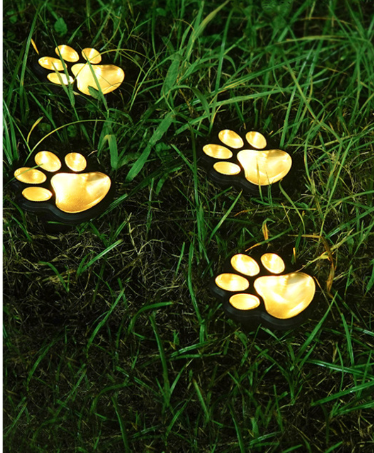 Solar-Powered Cat Paw Lamp