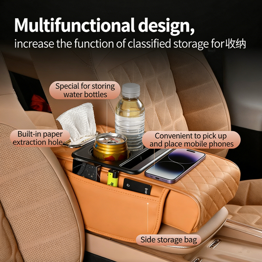 **Multifunctional Car Armrest Box Seat Mount/Booster**