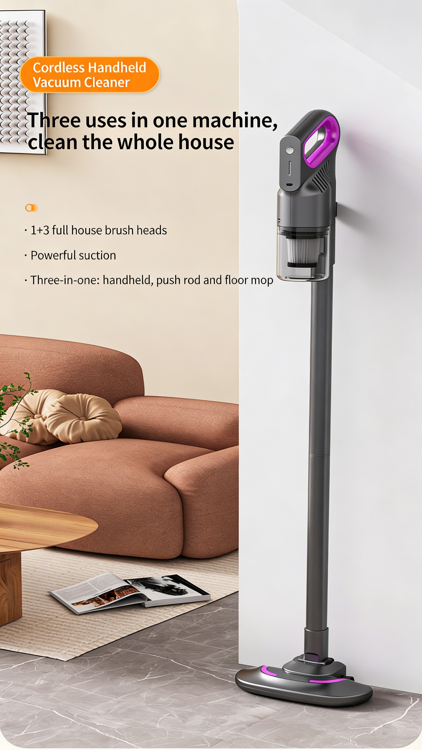 Multifunctional Handheld Mite Remover Vacuum Cleaner