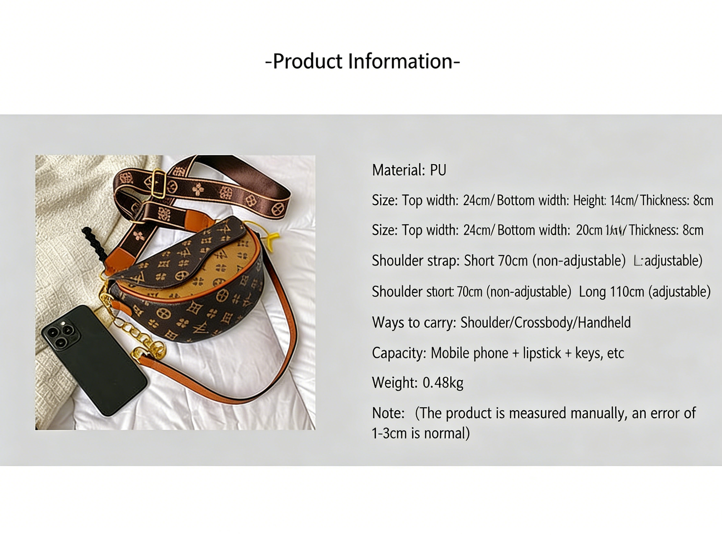 Versatile semi-circle saddle bag