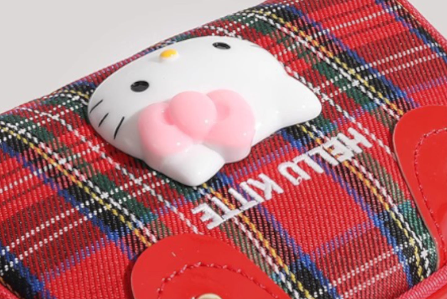 **Hello Kitty KT Plaid Shoulder Bag