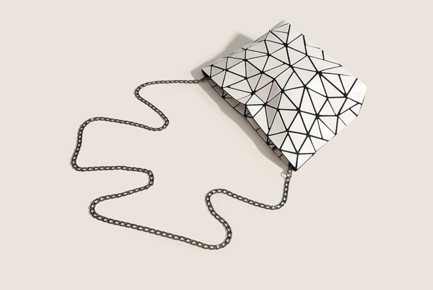 Simple Triangular-Patch Women's Bag