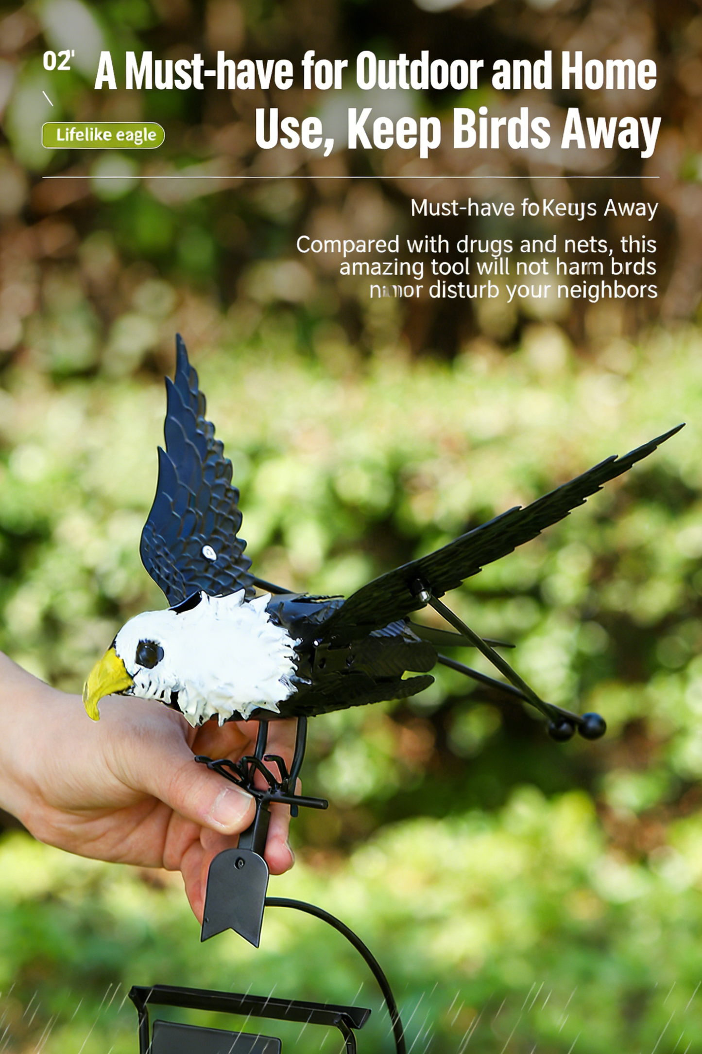 **Eagle Bird Repeller Simulated Iron Weather Vane**