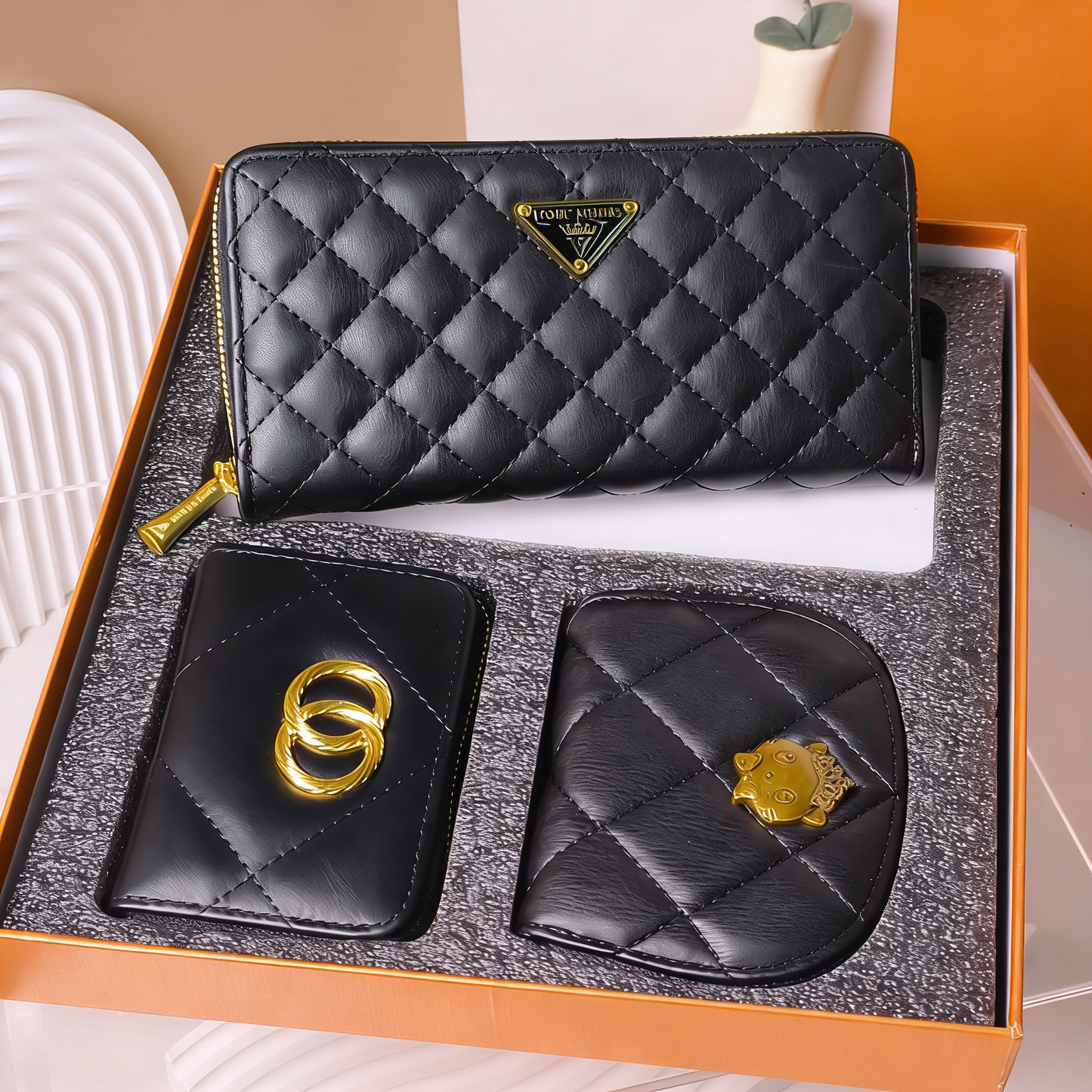 Sweet Style PU Wallet Cardholder Set