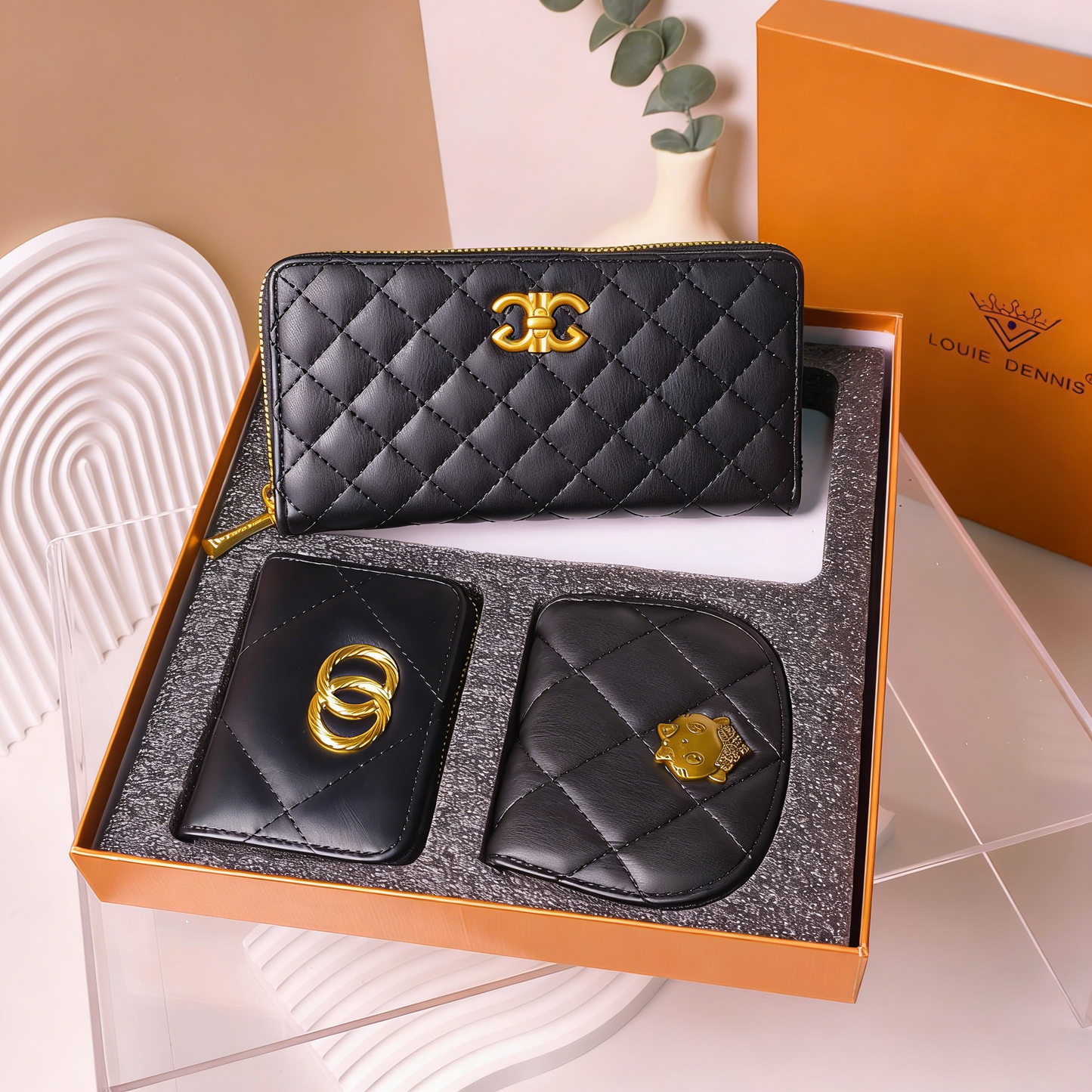 Sweet Style PU Wallet Cardholder Set