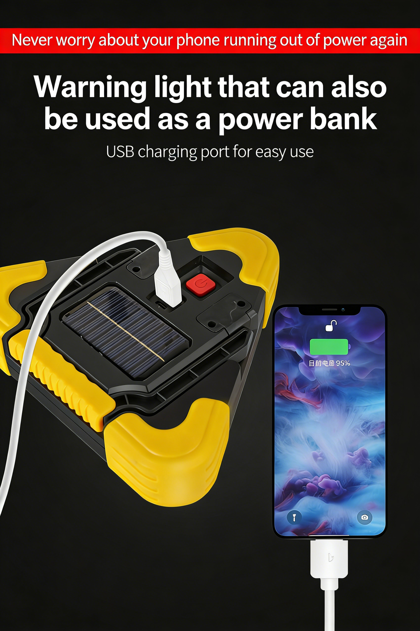 **Car LED Lighting Tripod Warning Sign**