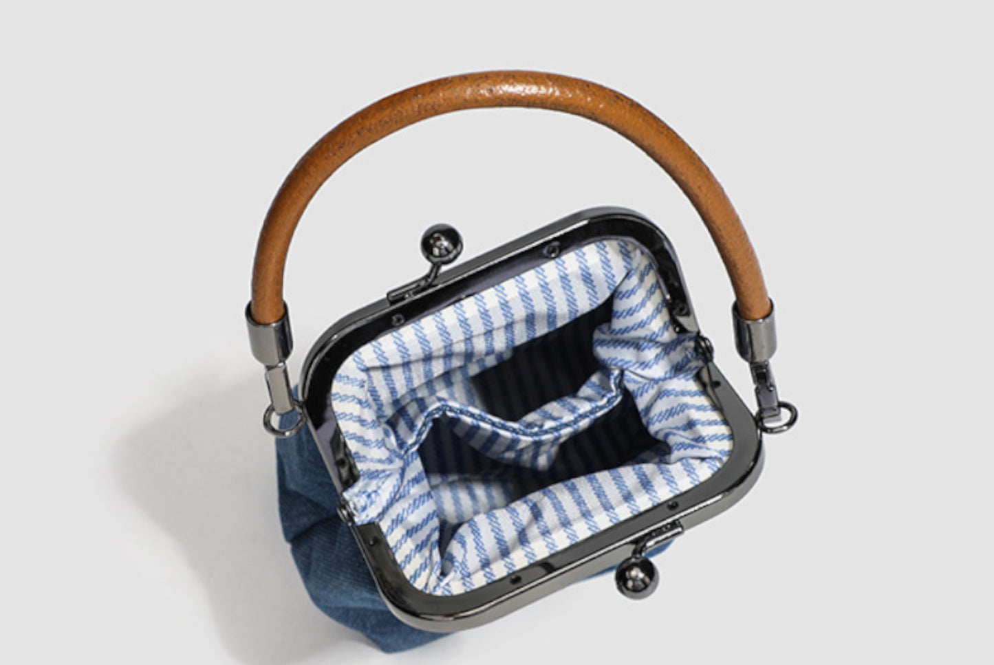 Denim Clip-On Crossbody Handbag