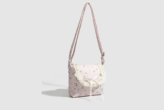 Fresh and elegant floral crossbody bag