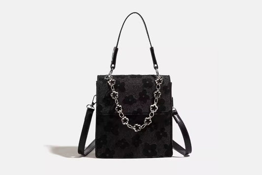 Stylish Black Small Square Shoulder/Crossbody Bag**
