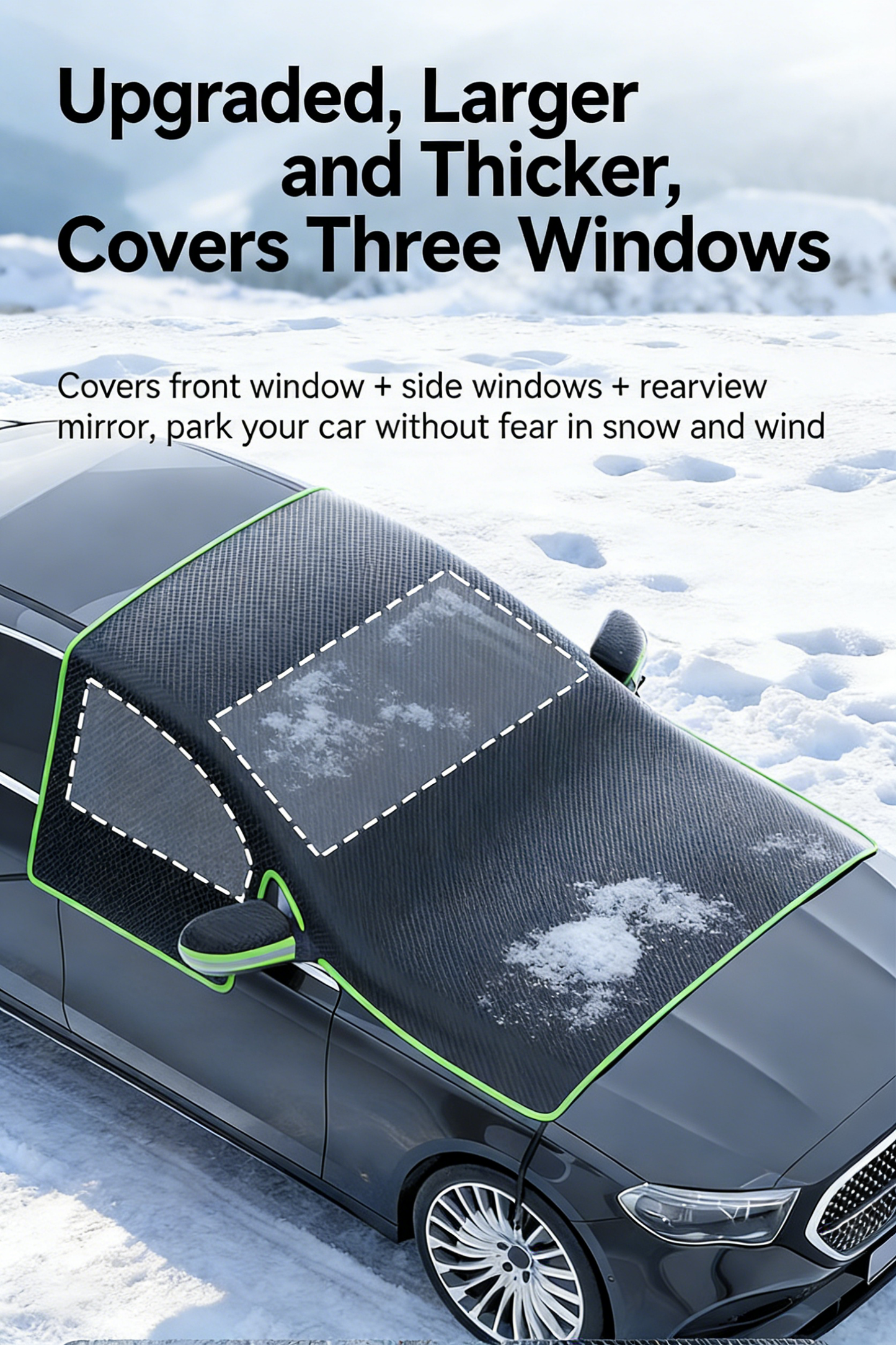 **Oxford Cloth Car Snow Cover | Windshield Antifreeze Cover**