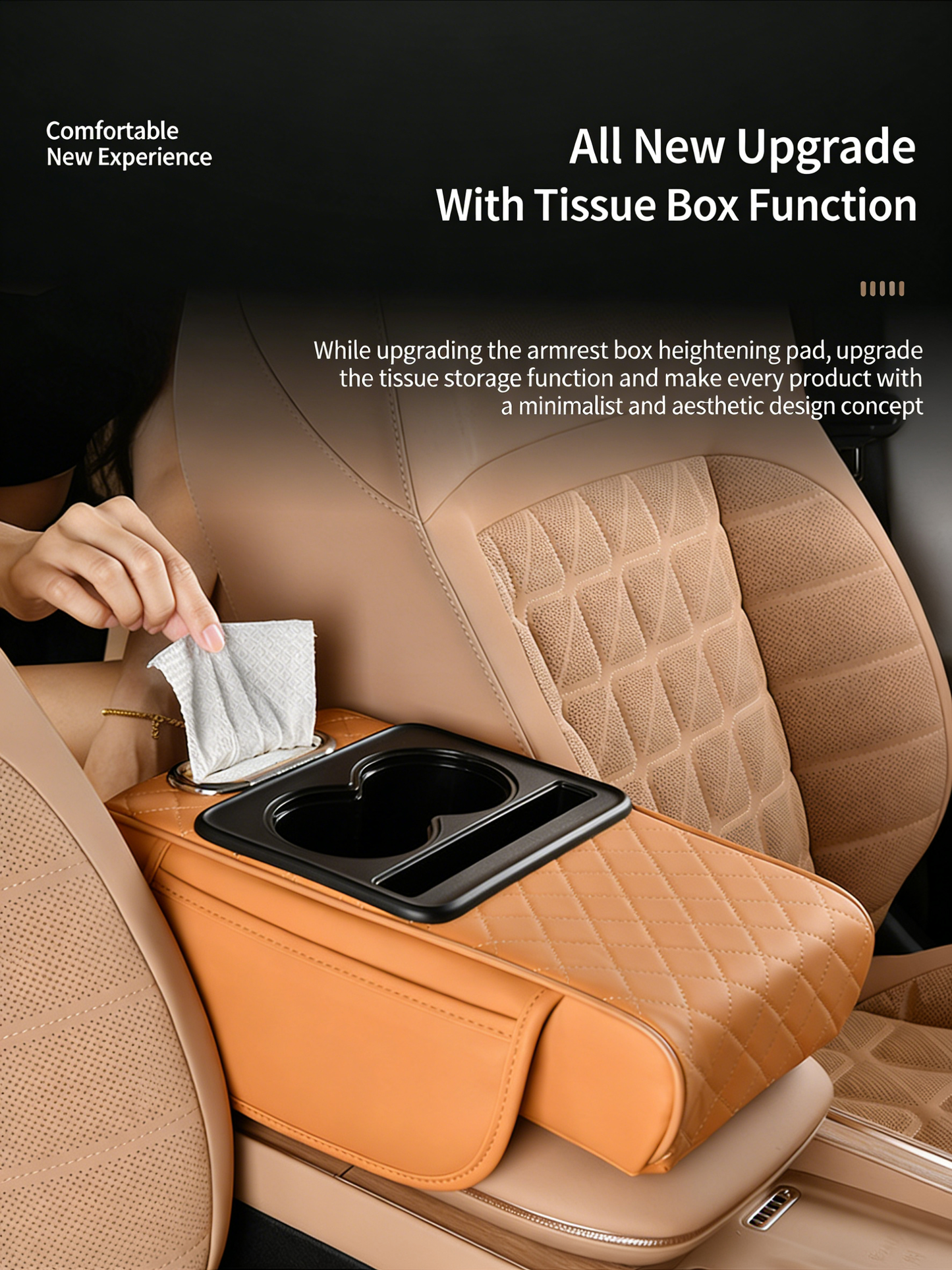 **Multifunctional Car Armrest Box Seat Mount/Booster**