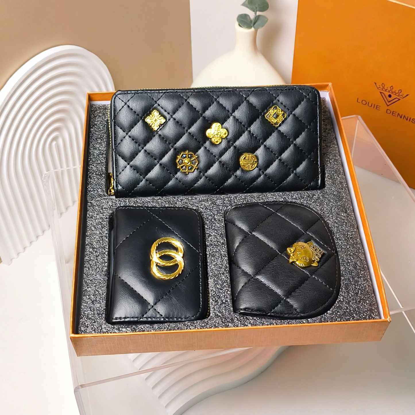 Sweet Style PU Wallet Cardholder Set