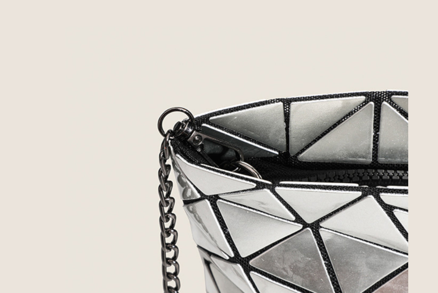 Simple Triangular-Patch Women's Bag