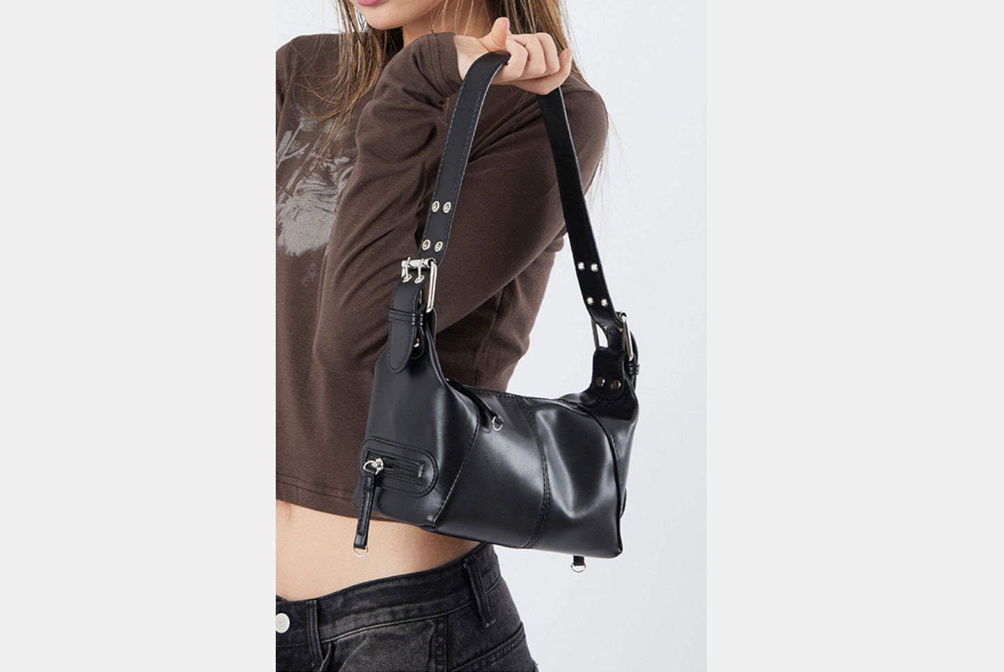 Retro Motorcycle Underarm Bag