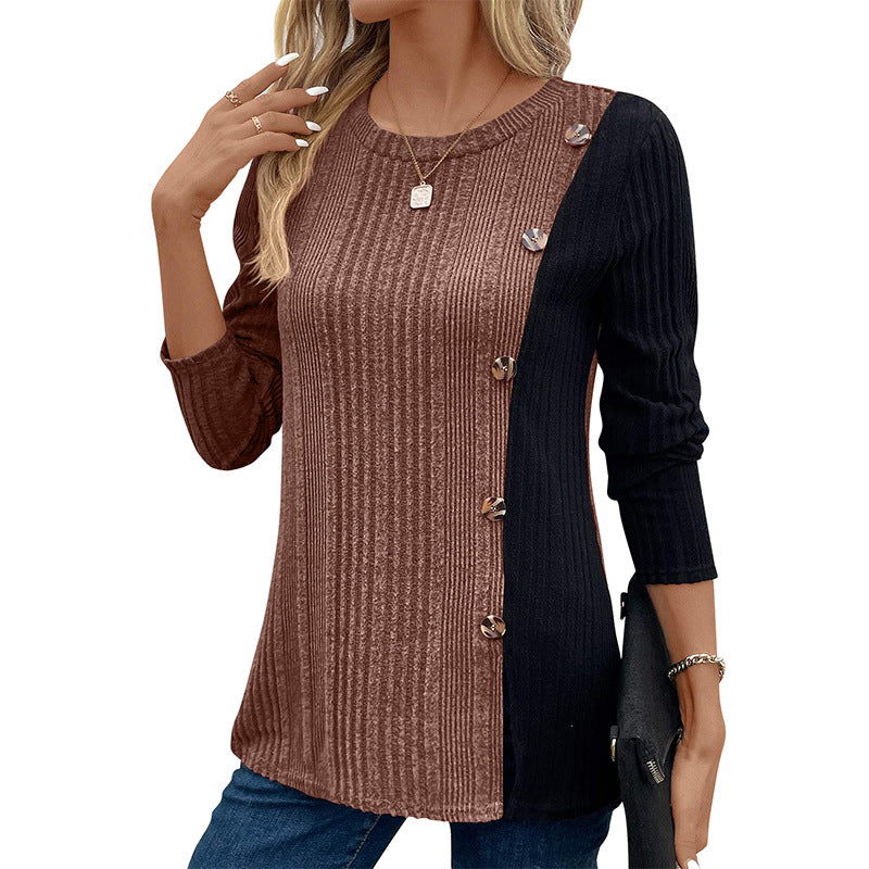 Women's Color-Blocked Long Top