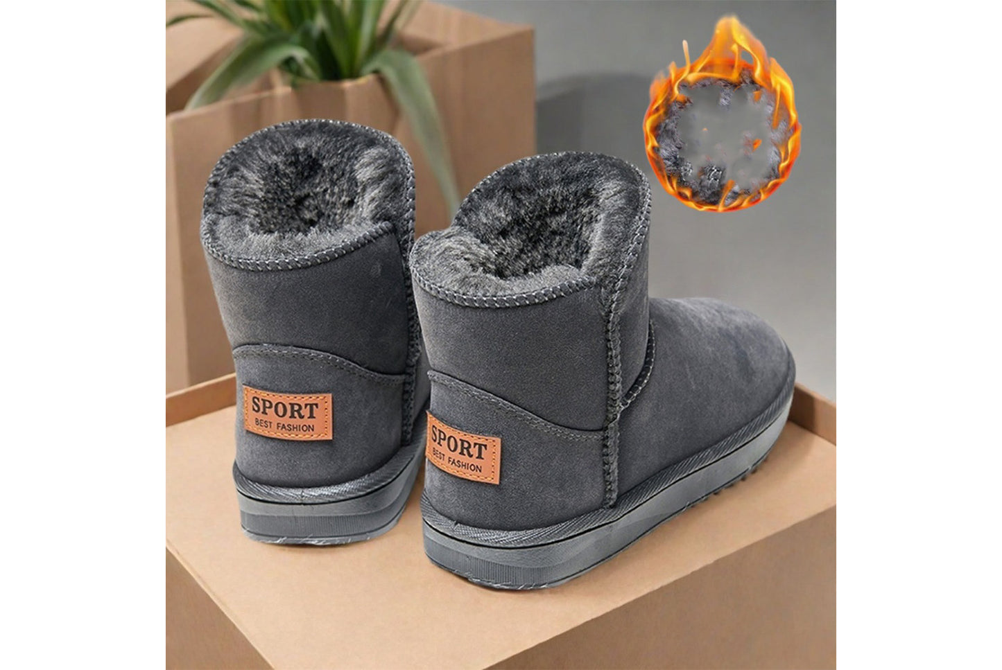 Men's Winter Thickened Snow Boots