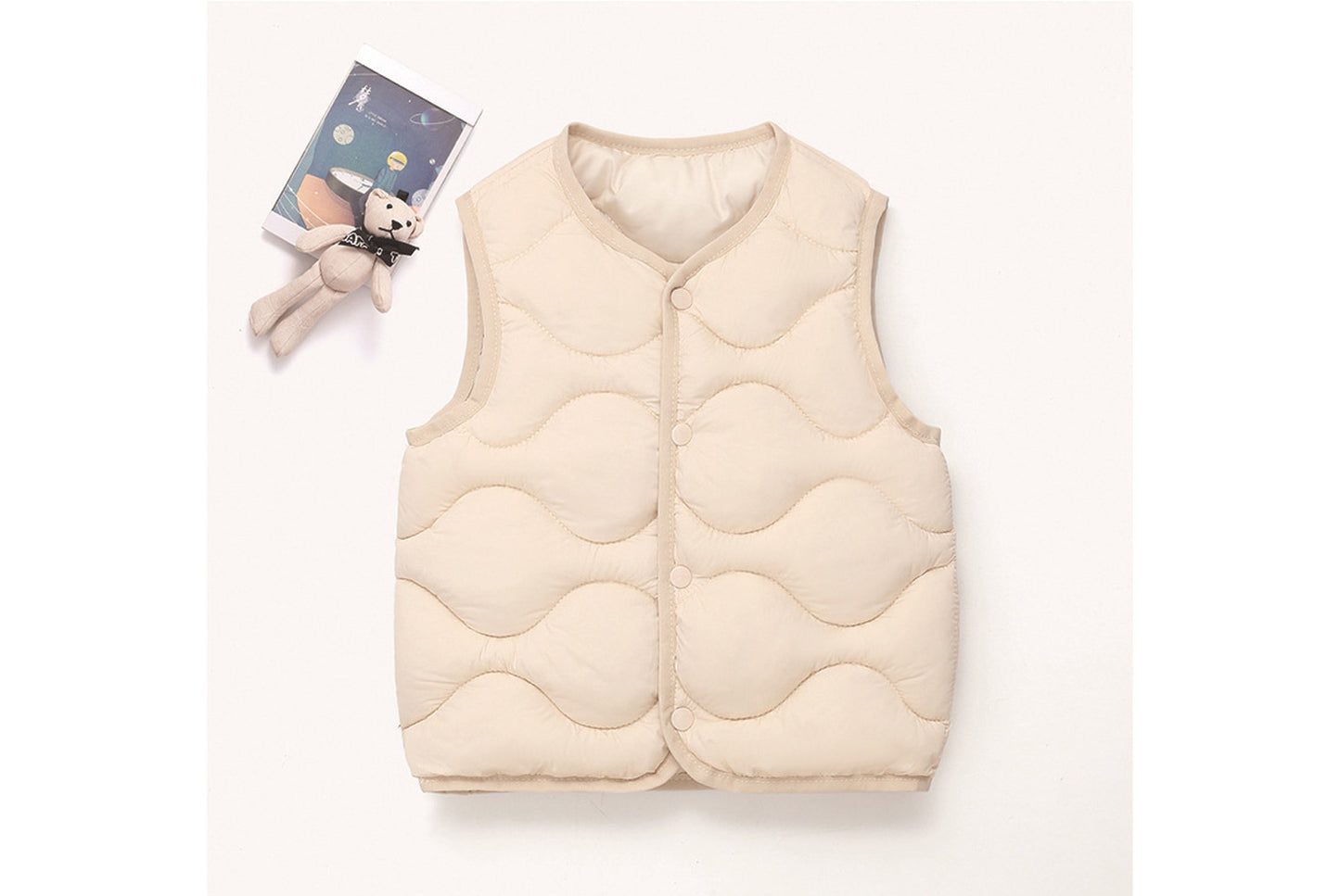 Children's Solid Color Wavy Vest