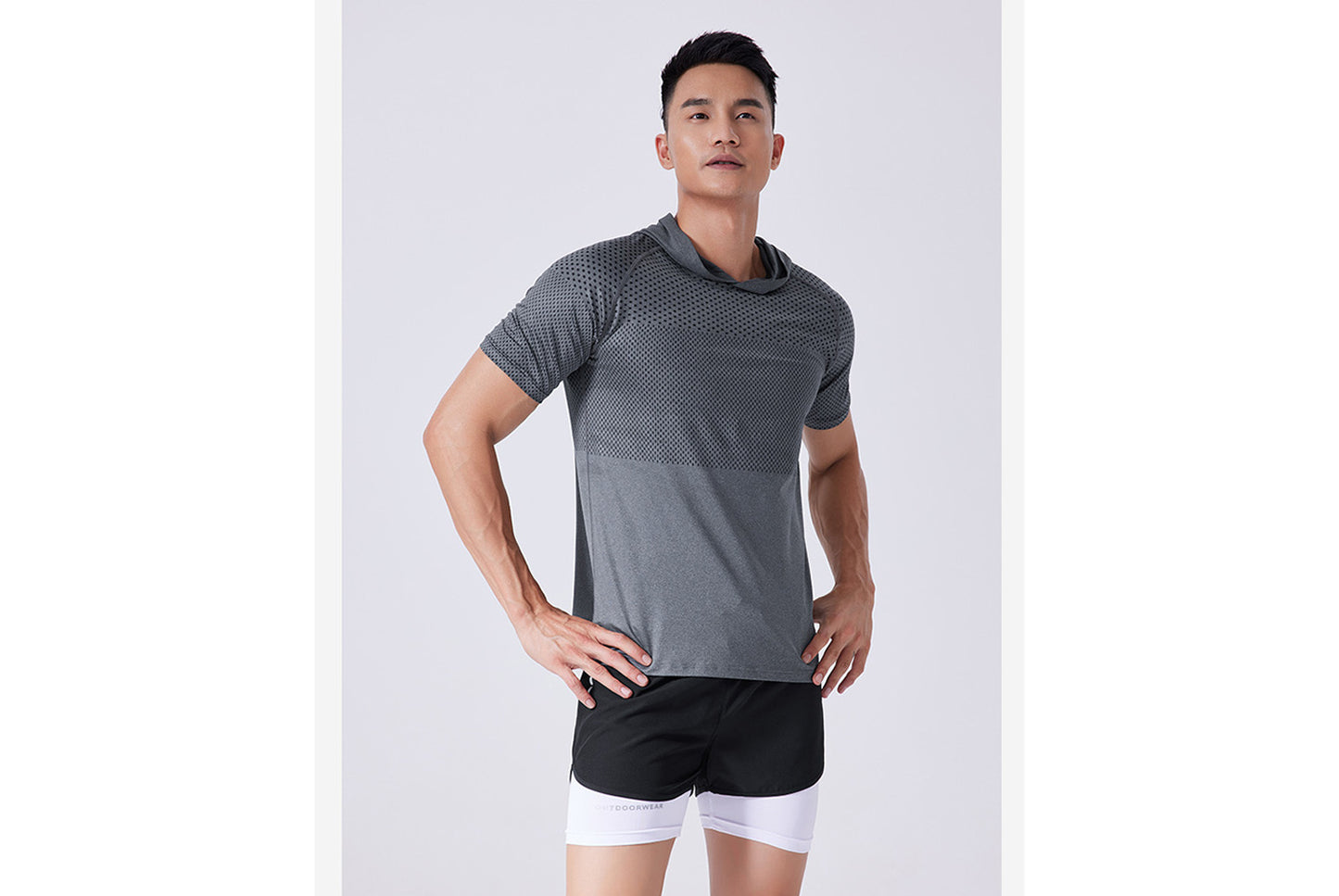 Men's Quick-Dry Hooded Sports T-Shirt