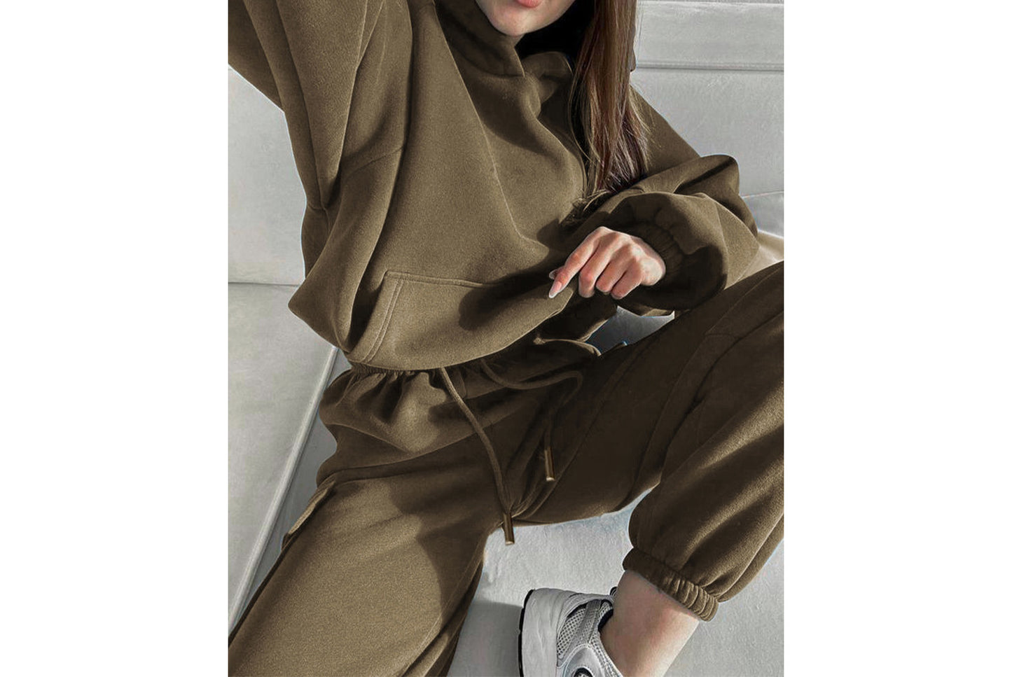 Women's New Fashionable Sporty Casual Hoodie Set