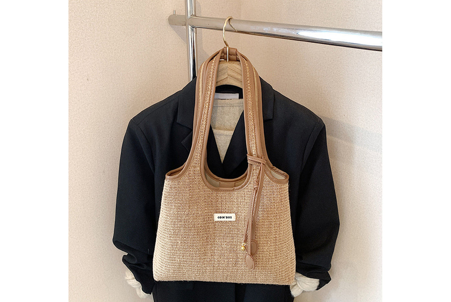 Striped Minimalist Handbag/Shoulder Bag
