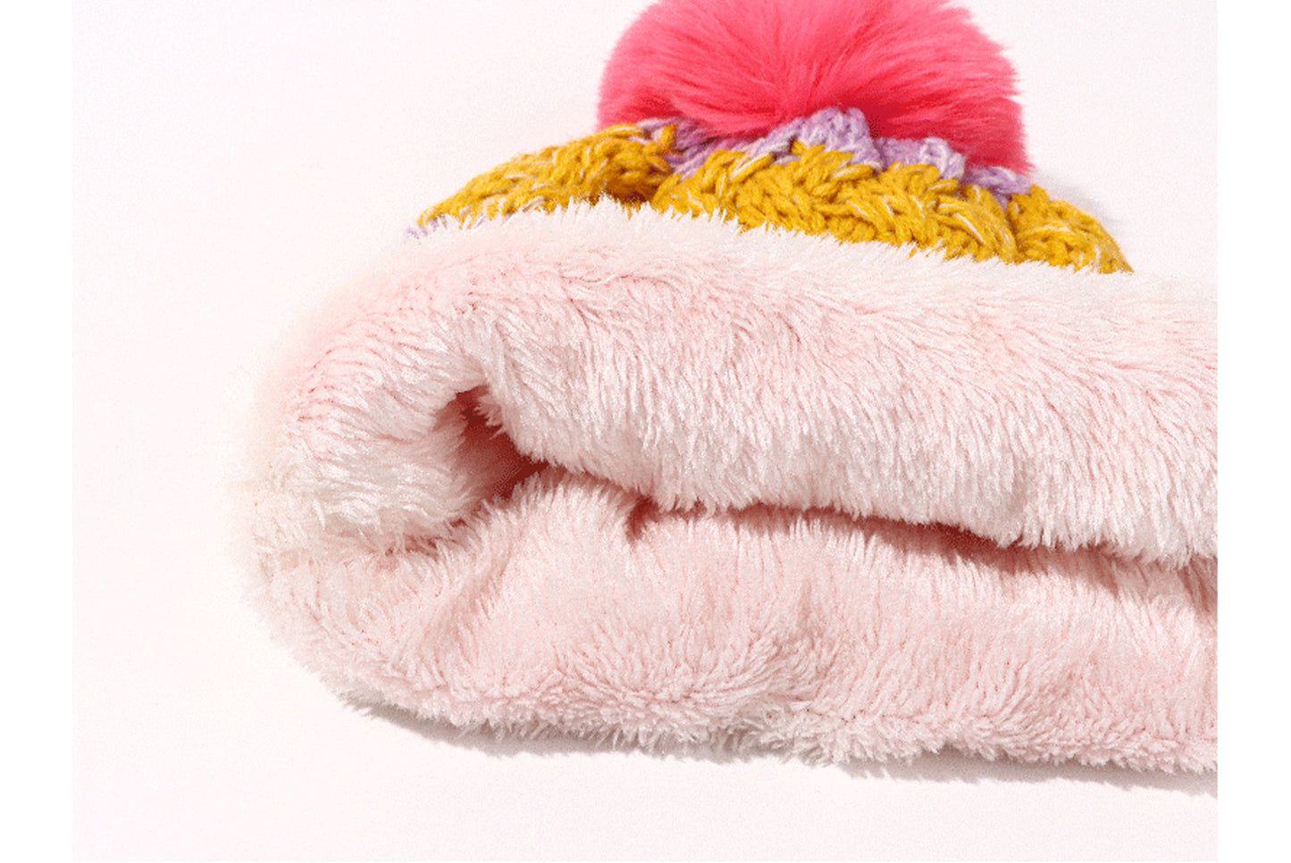 Children's Winter Rainbow Knitted Hat