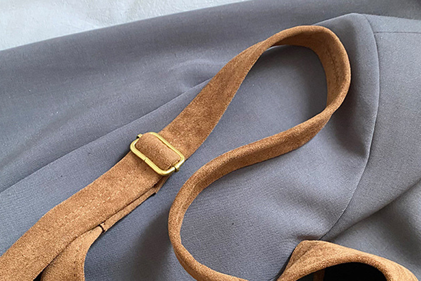 Retro Suede Bucket Bag