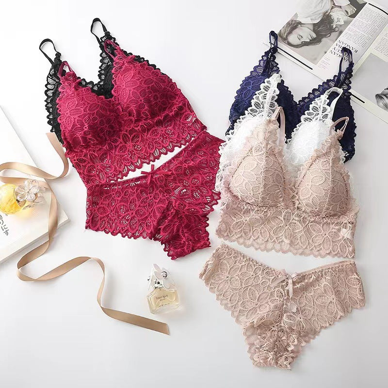 French lace bra set