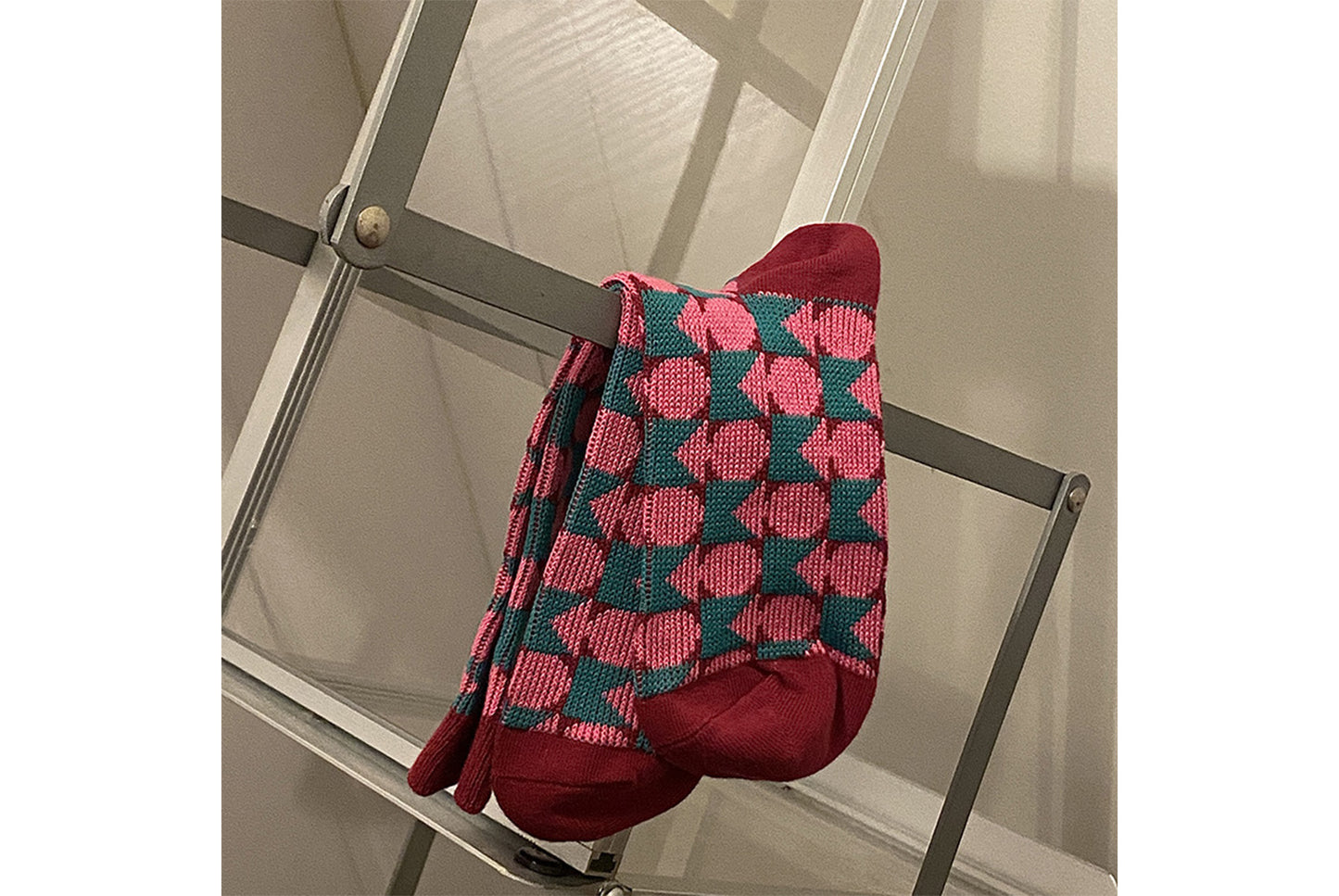 Houndstooth Floral Mid-Calf Socks (3-Pair)
