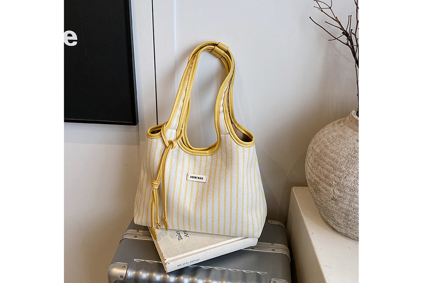 Striped Minimalist Handbag/Shoulder Bag
