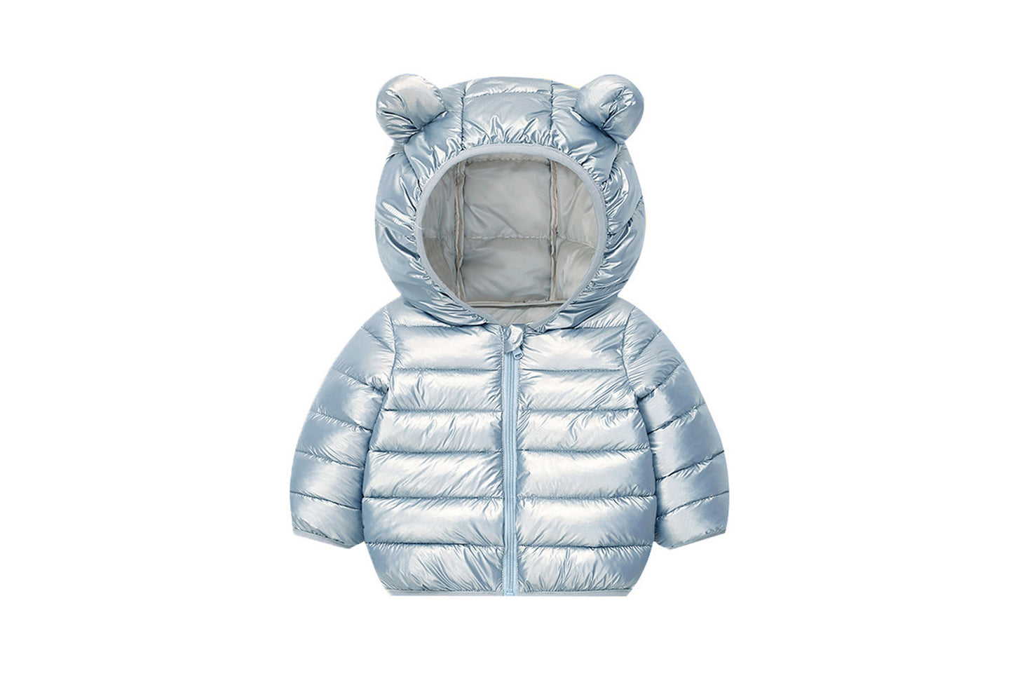 Children's Solid Color Ear-Shaped Cotton Jacket