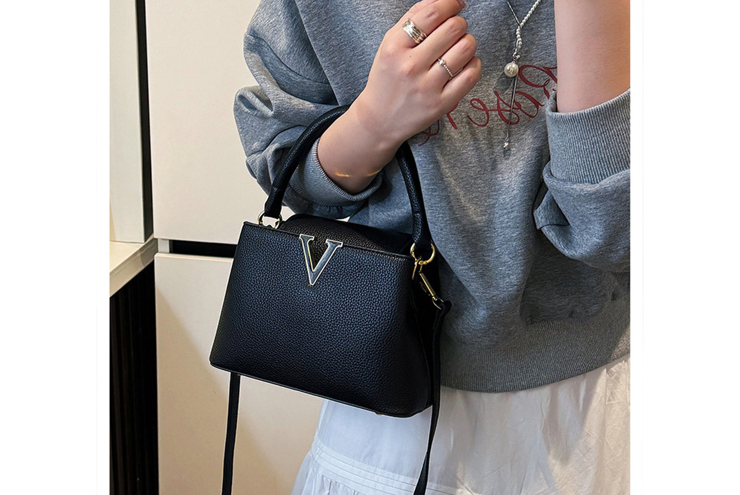 Lychee Texture Crossbody/Handbag