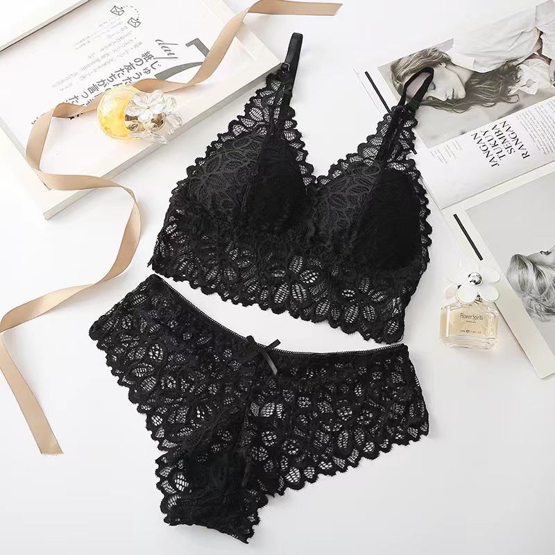French lace bra set