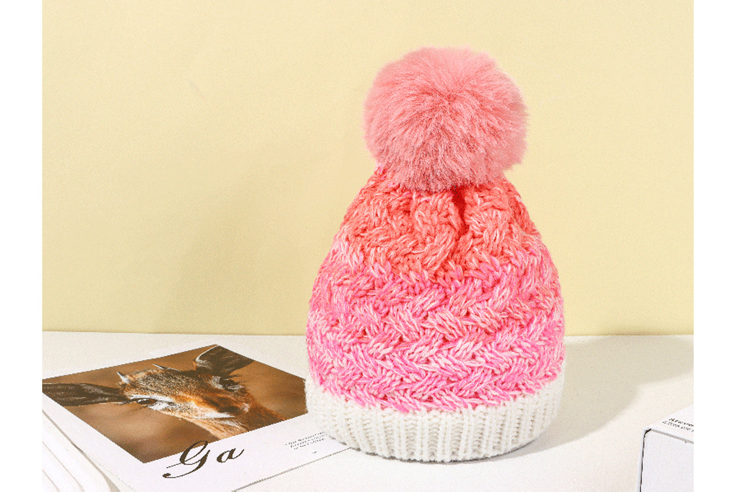 Children's Winter Rainbow Knitted Hat