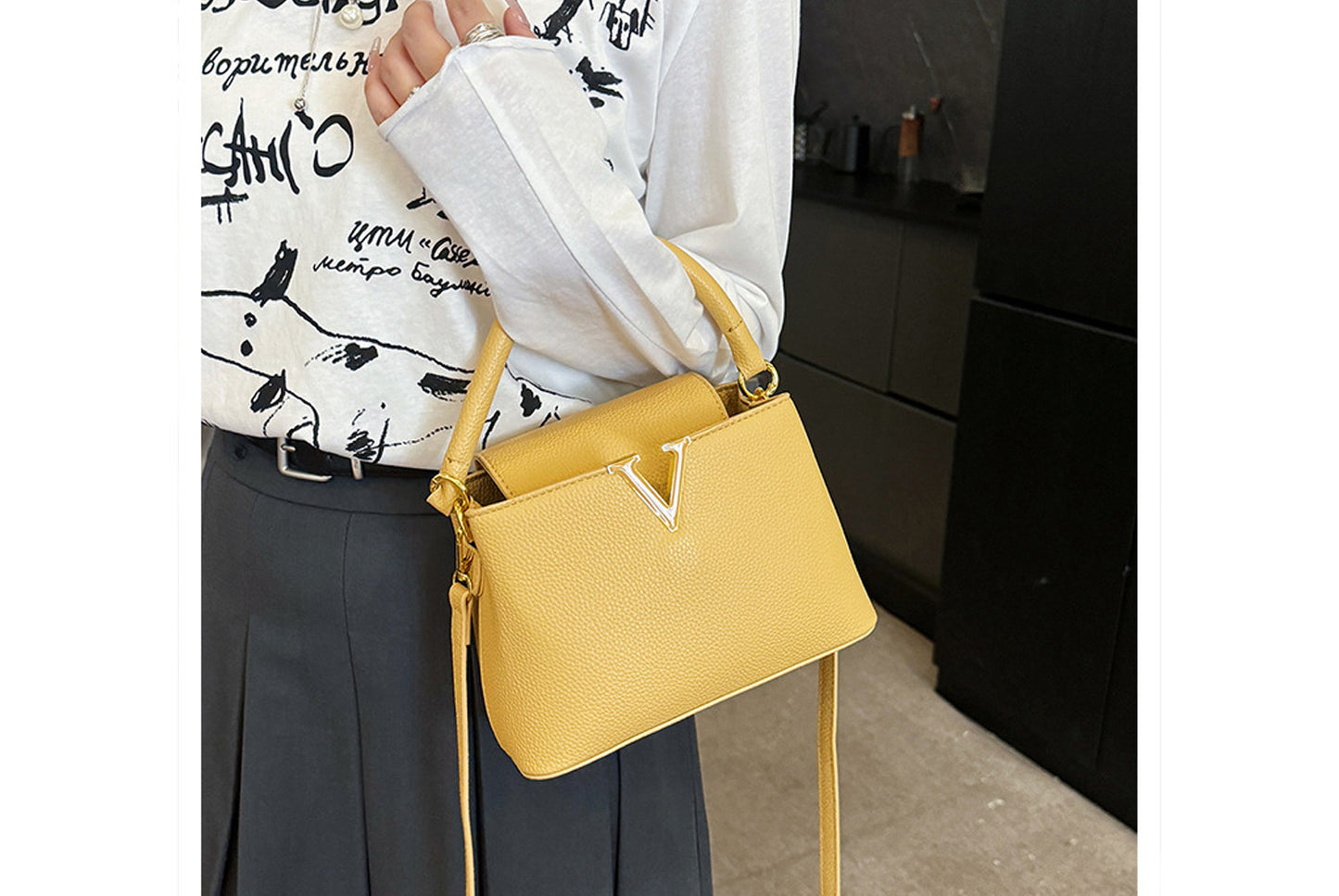 Lychee Texture Crossbody/Handbag