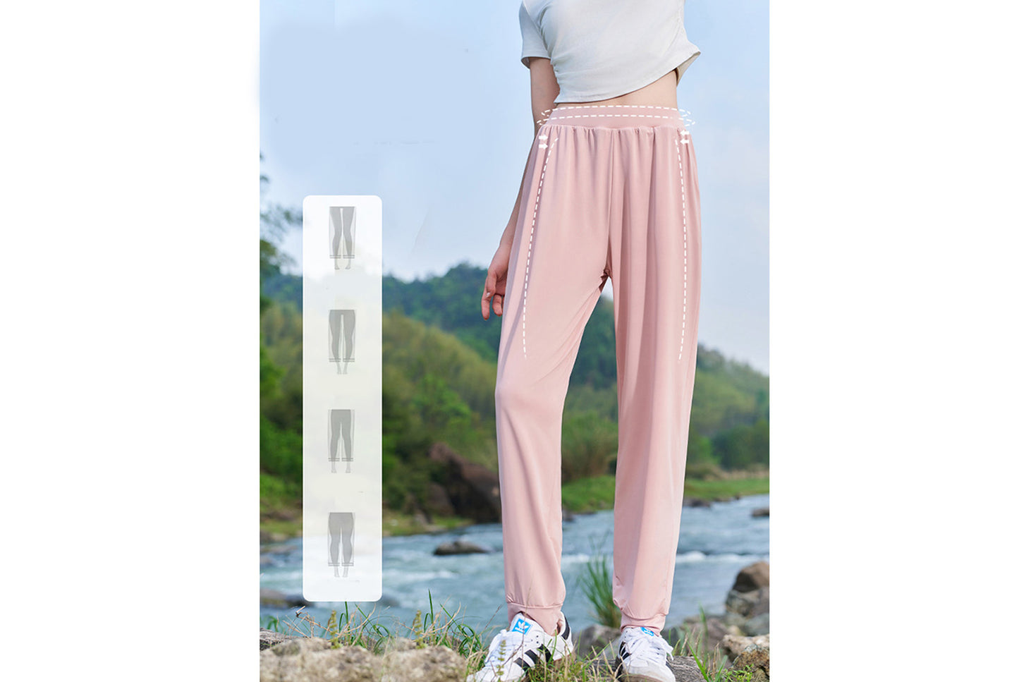 Ice Silk Casual Wide-Leg Pants