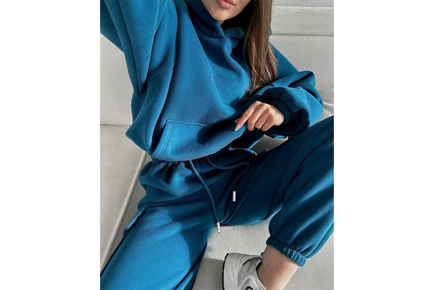 Women's New Fashionable Sporty Casual Hoodie Set