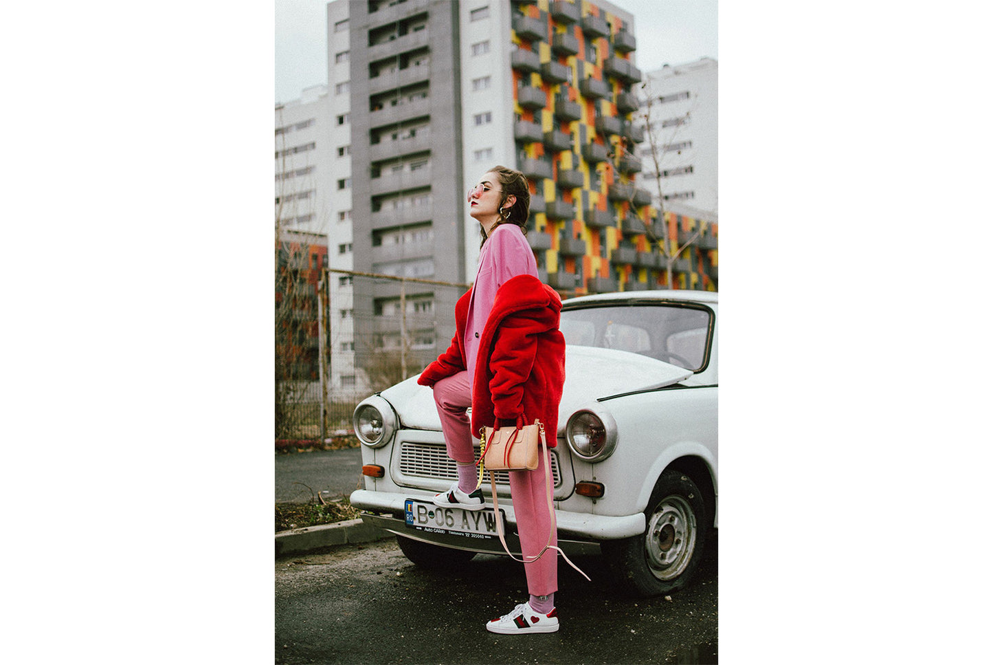 Long Fashionable Faux Fur Coat