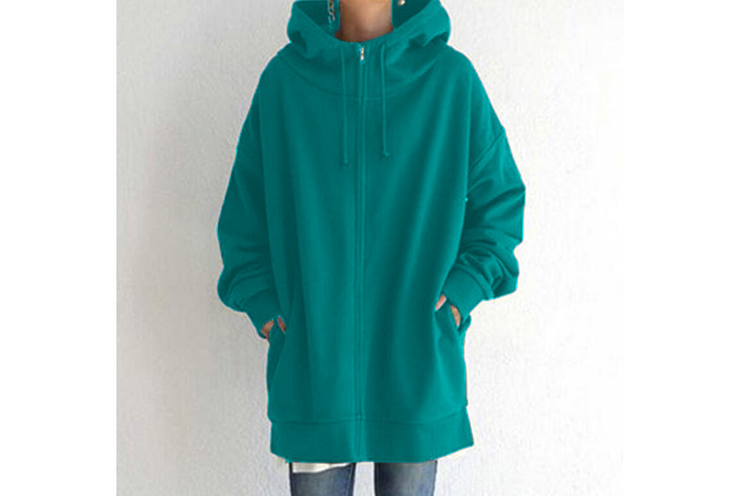 Stylish Streetwear Zippered Hooded Fleece-Lined Sweatshirt