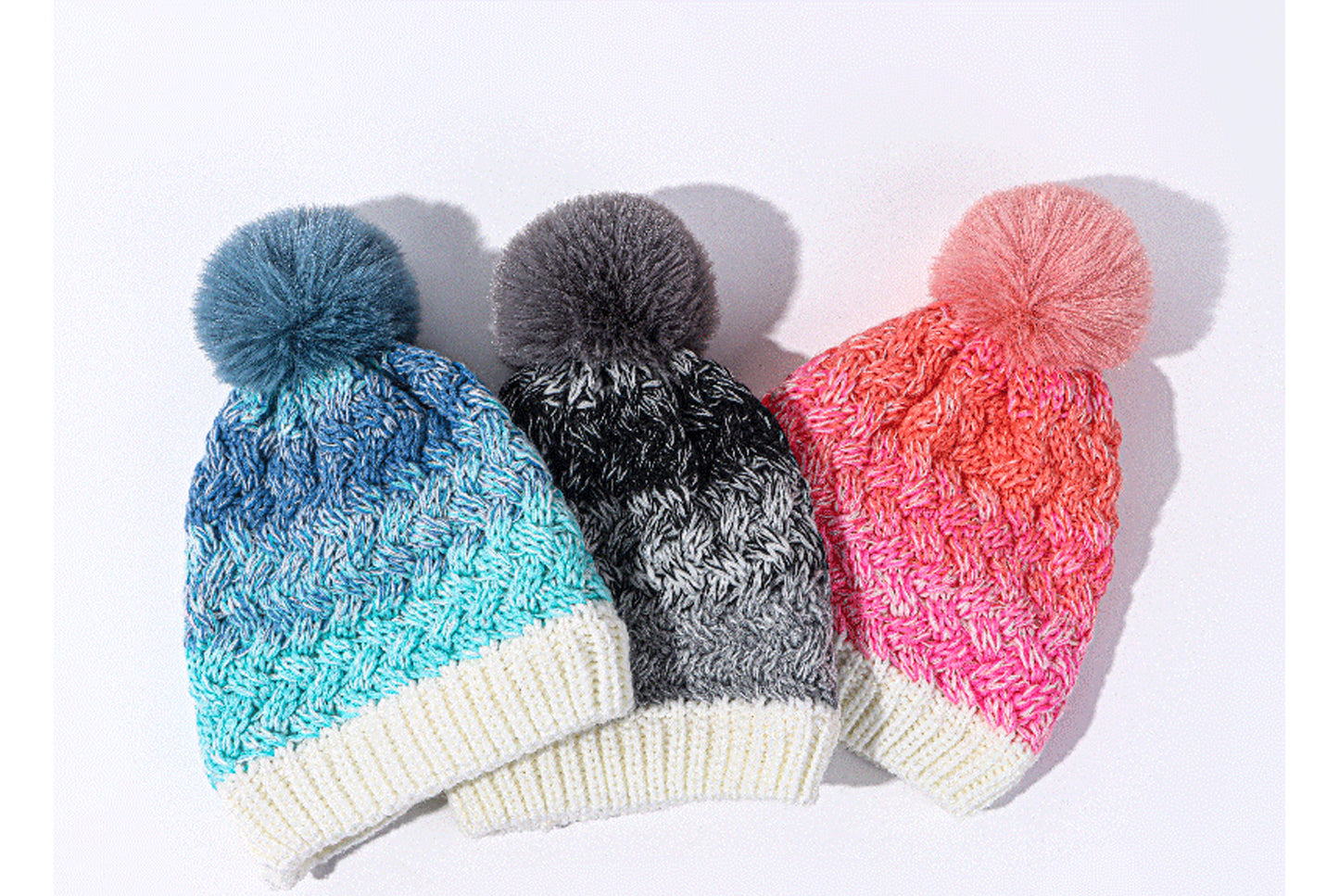 Children's Winter Rainbow Knitted Hat