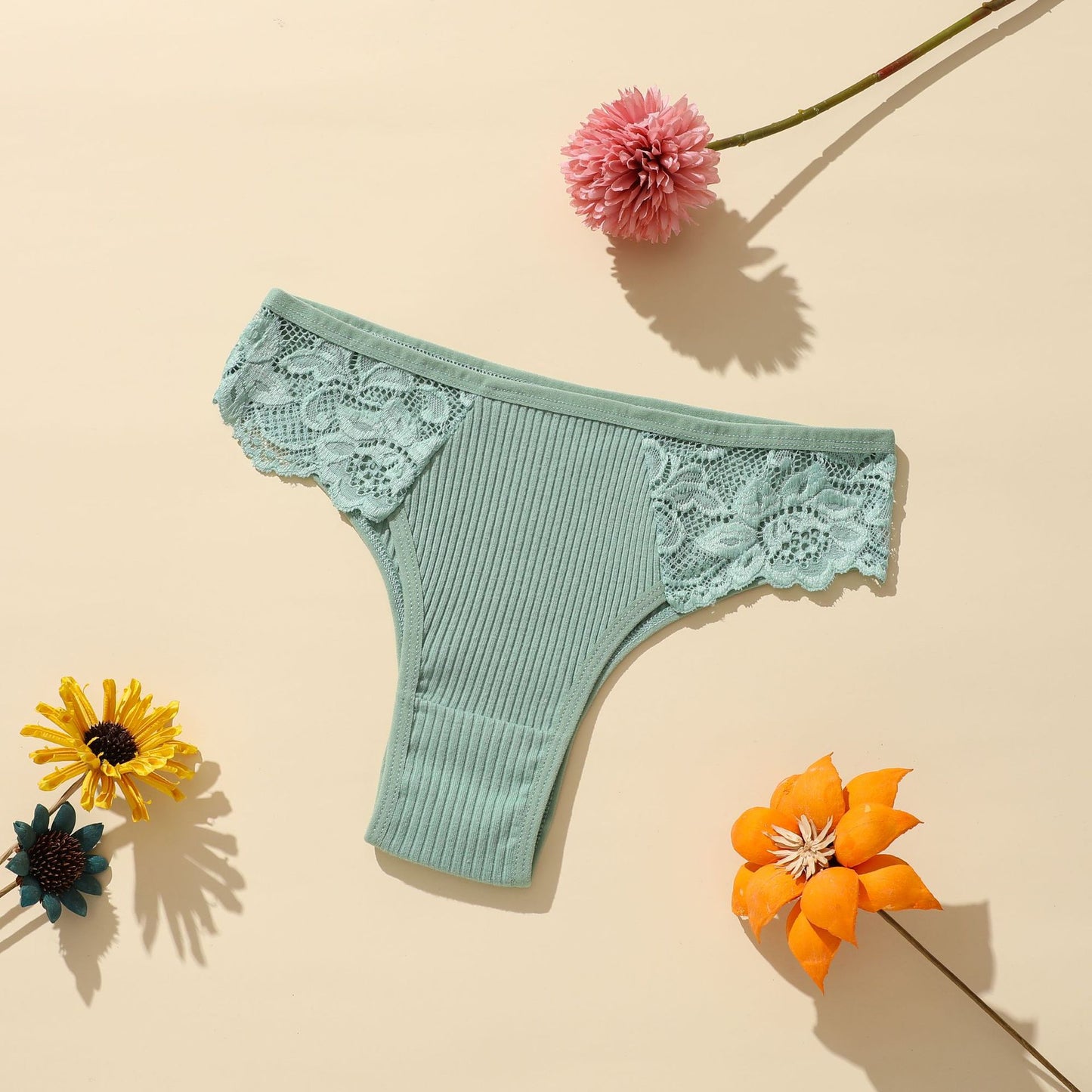 Pure cotton lace women's briefs 8-piece set