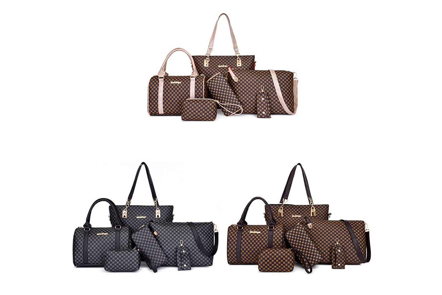 **Large Capacity Women's Handbag Set (6 Pieces)**