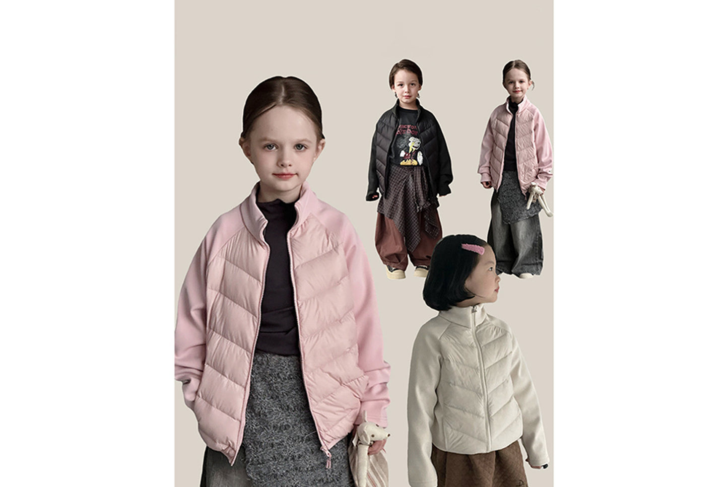 Children's White Duck Down Jacket