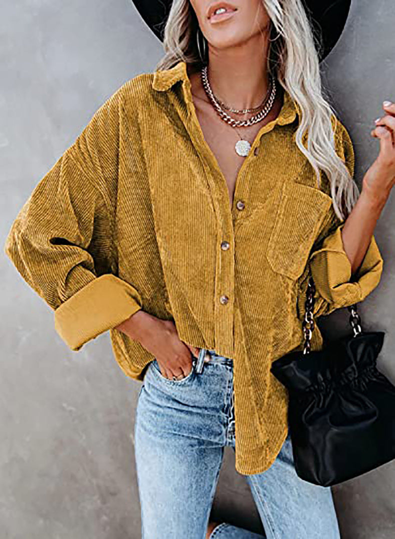 British Style Striped Shirt Jacket