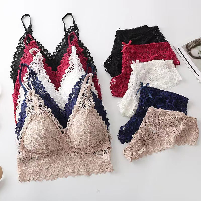 French lace bra set