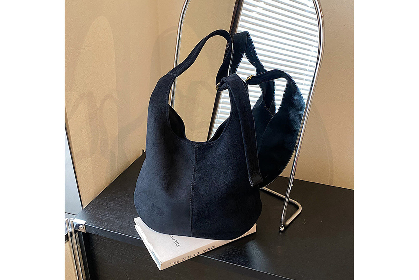Retro Suede Bucket Bag