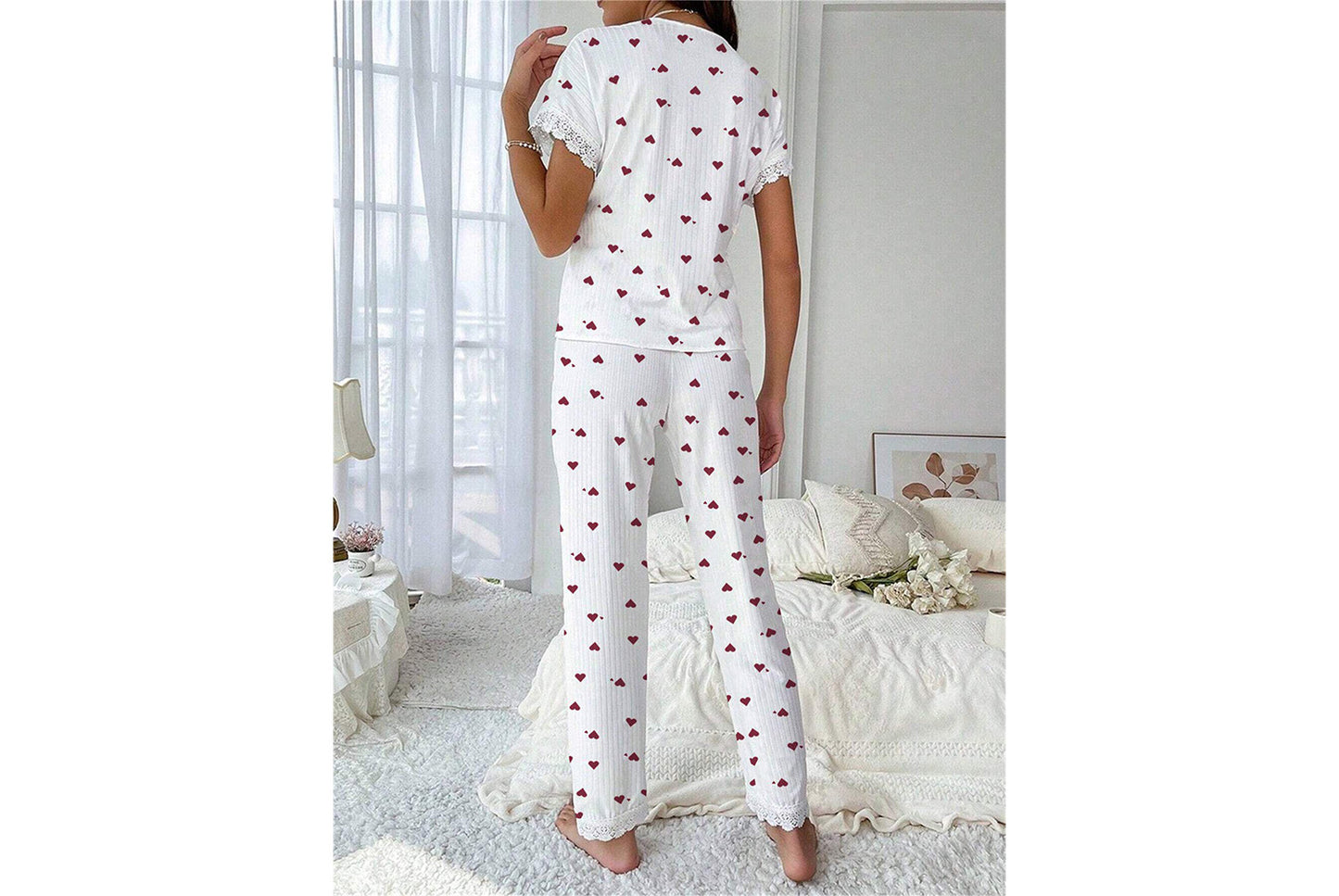 Ladies' Cherry Print Home Wear  Set
