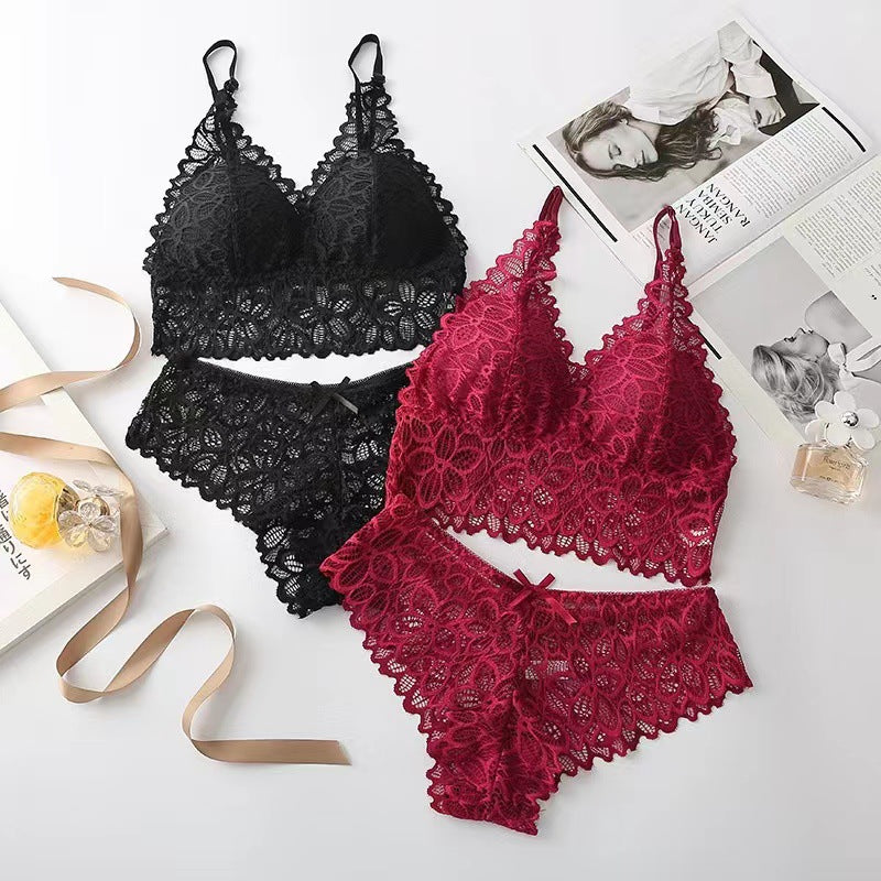 French lace bra set