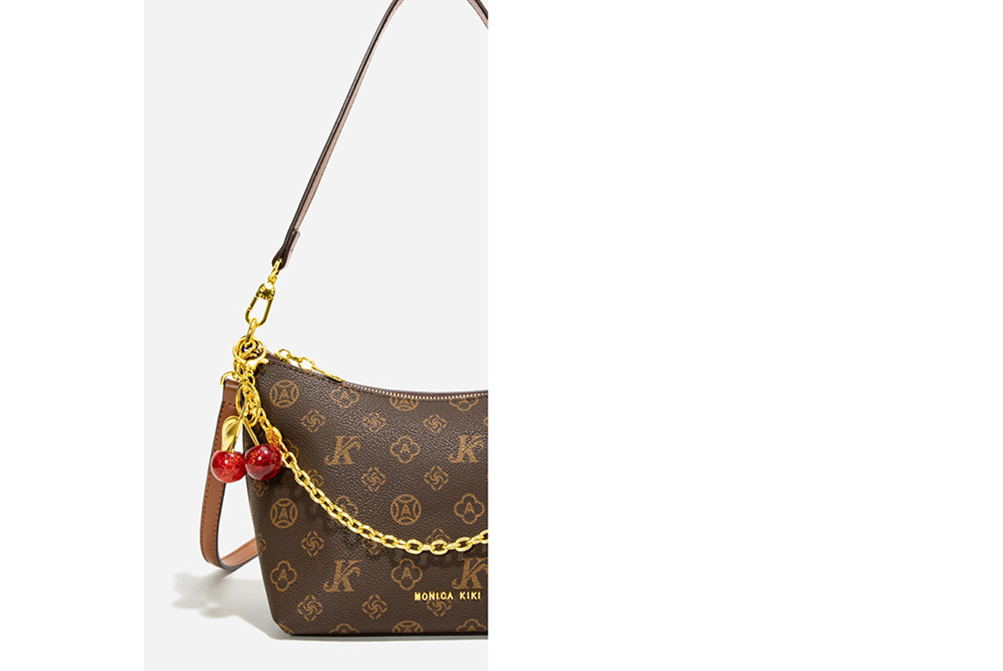 **Chain Monogram Canvas Shoulder/Underarm Tote Bag**